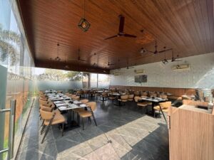 Air-conditioned party hall for birthdays and family functions at Shivrudra Hotel, Lohegaon Pune