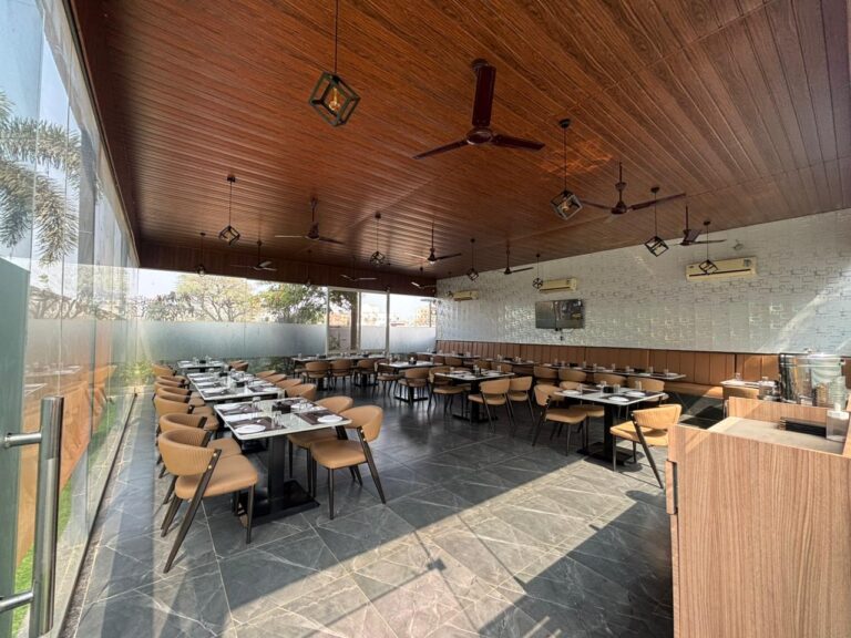 Air-conditioned party hall for birthdays and family functions at Shivrudra Hotel, Lohegaon Pune