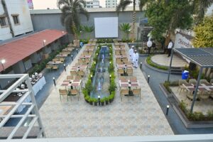 Outdoor party area at Shivrudra Hotel, Lohgaon - Wagholi Rd, Lohegaon, Pune, Maharashtra 411047