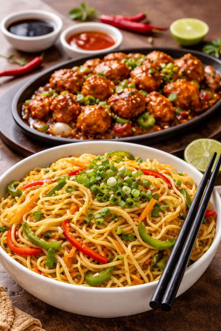 Hakka noodles and chilli chicken served at Shivrudra Hotel restaurant in Lohgaon - Wagholi Rd, Lohegaon, Pune, Maharashtra 411047